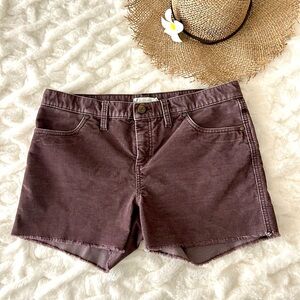 NWOT Carve Designs Oahu Corduroy Shorts Raisin Size 10